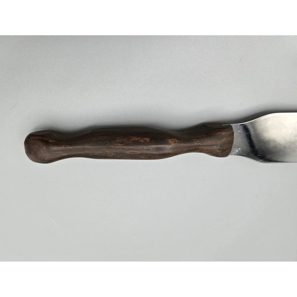 Vintage CUTCO 1028 Cake Icing‎ Spatula Spreader Knife Classic Brown Swirl Handle